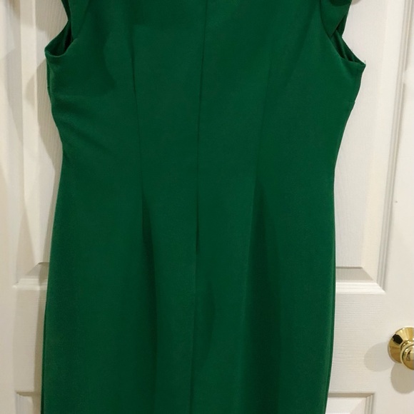 EnFocus Dress WM. Deep Green Stretchy Casual Classic#Puff Sleeves# Size 12. L. - Picture 11 of 15